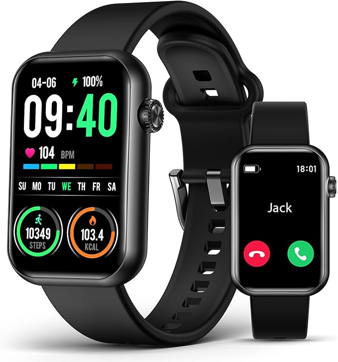 Smart Watch Fitness Tracker (Answer/Make Call), 24/7 Heart Rate Spo2 Blood Pressure Monitor Sleep Tracker, 114 Sports Modes Pedometer Calorie Step Tracker, Waterproof Activity Tracker for Women Men