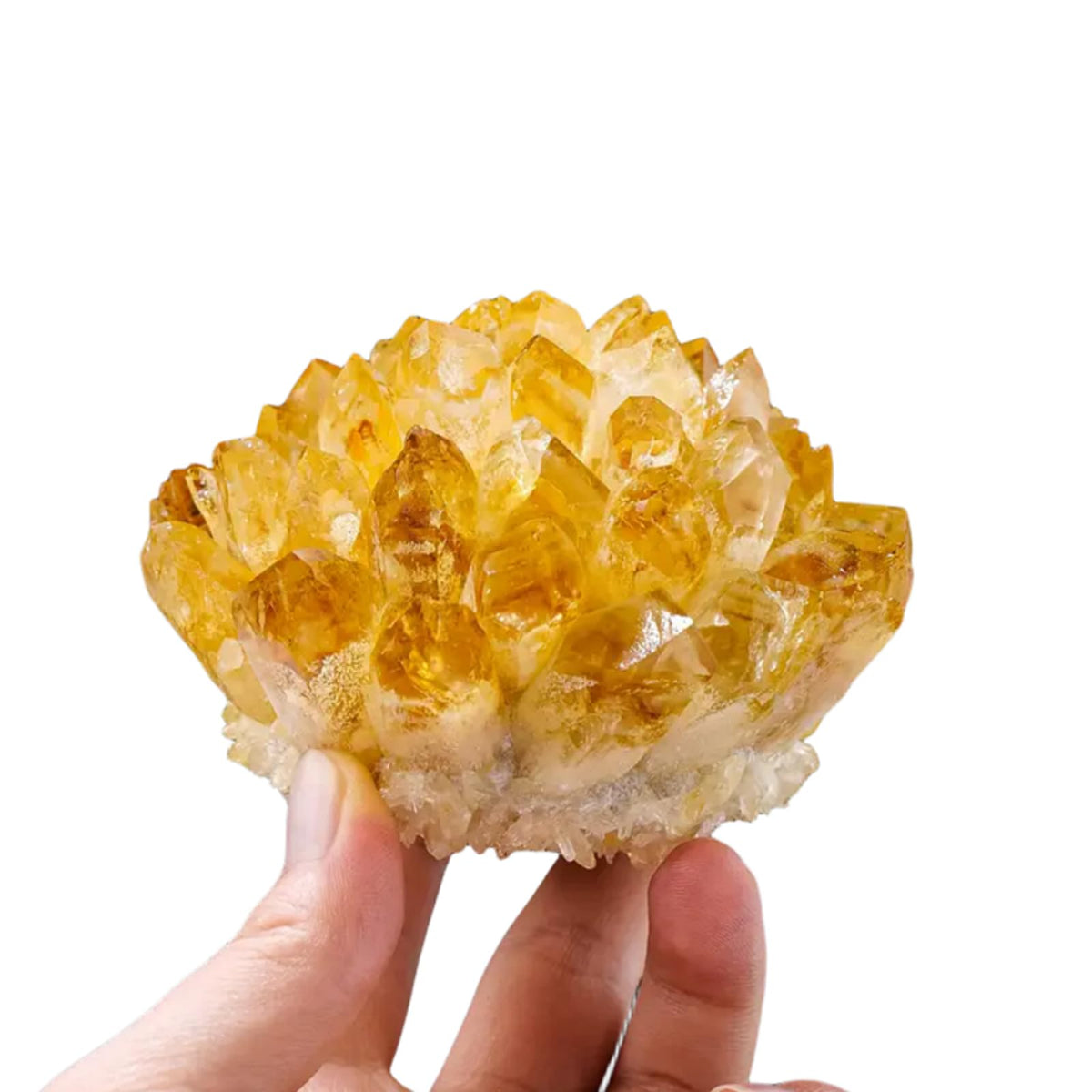 Citrine Crystal Cluster Large Quartz Crystal Formation- Large Yellow Crystal for Positive Energy Authentic Citrine Stone - Citrine Stone Crystal Clusters for Healing