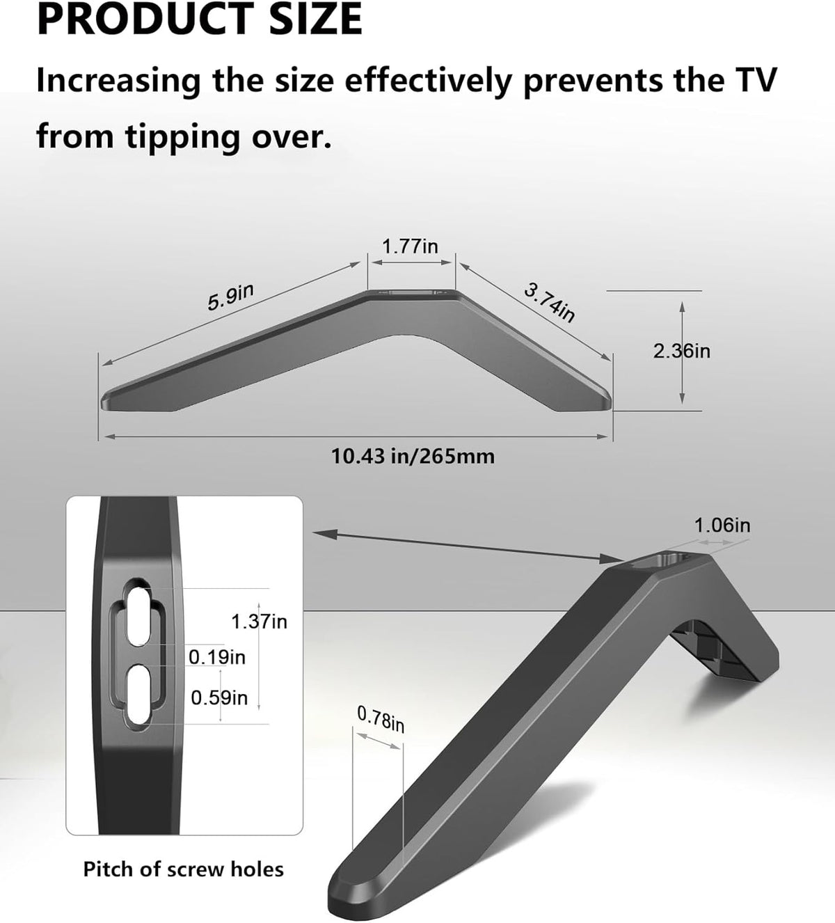 32-80in) Metal Base Stand for TCL Smart Tvs,TV Replacement feet - Fit for Select Models for Samsung, Hisense, Roku,LG