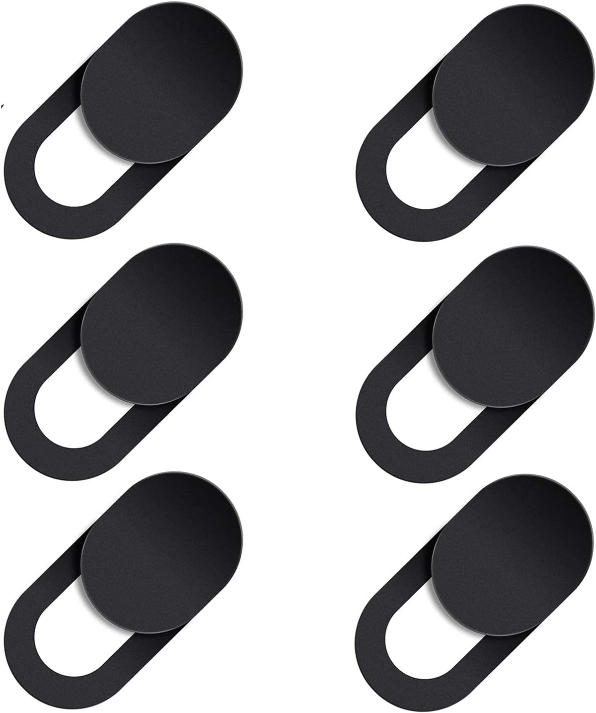 Generic 5 10, (10 Webcam Cover Sticker Slide - Camera Privacy Security Protect for Phone Laptop, Black or White