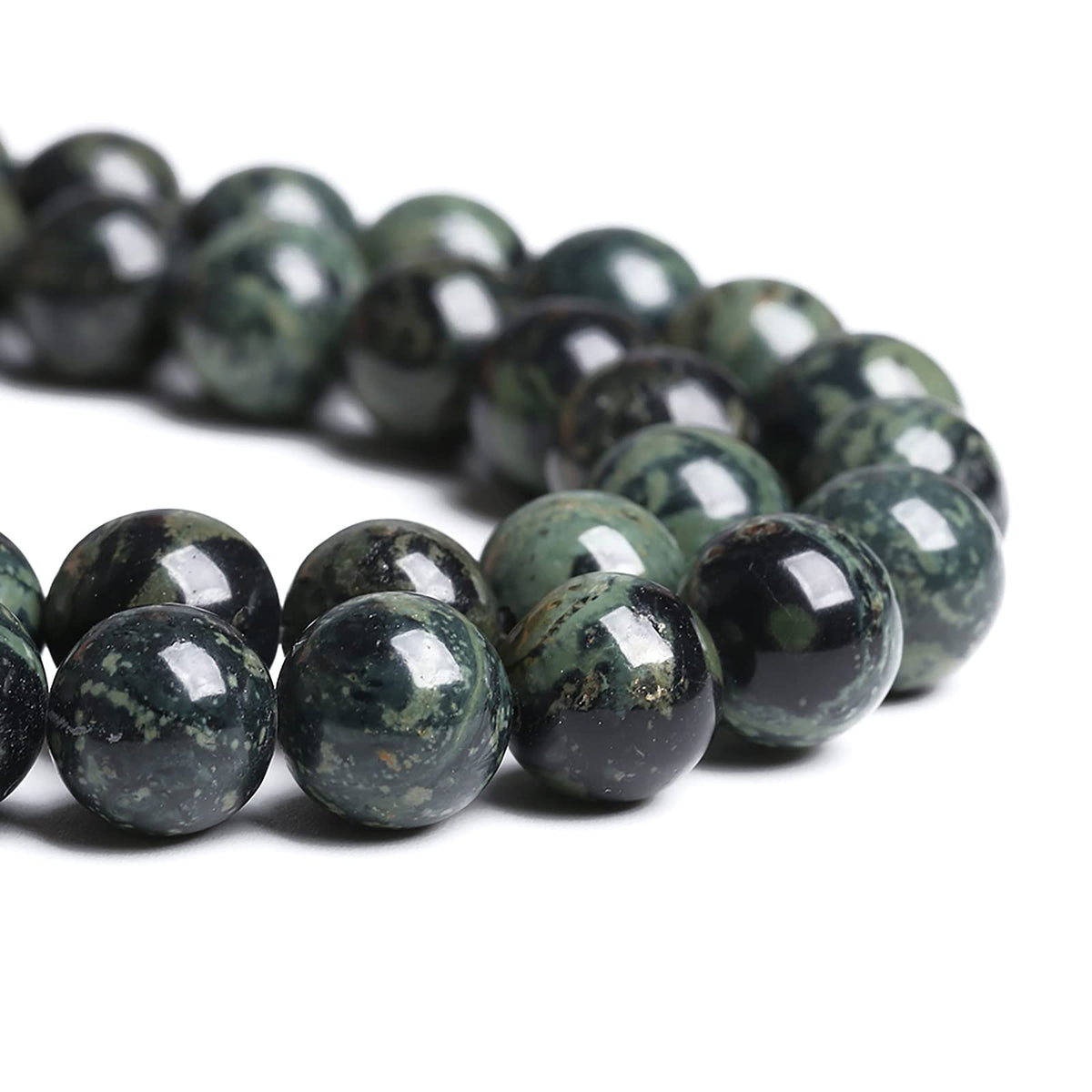 8MM 45PCS Natural Stone Kambaba Jasper Loose Beads for Jewelry Making DIY Bracelet Necklace