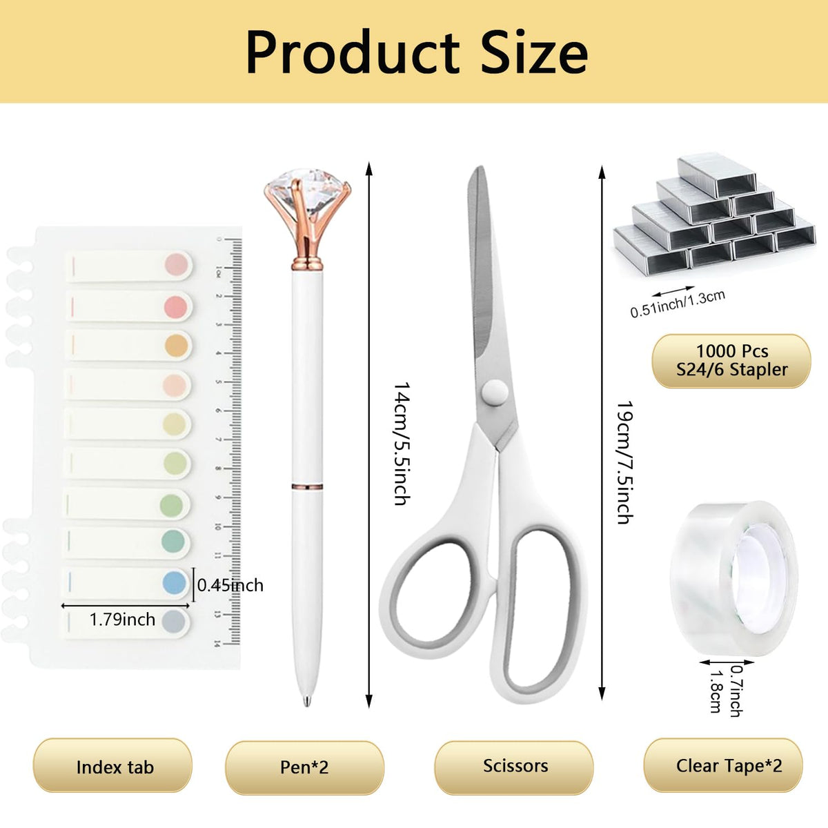 Office Supplies,Desk Accessories,Desk Organizer,Stapler,Tape Dispenser,Folding Phone Holder,Scissors,Notebook,Staple Remover,Staples,Clear Tape,Sticky Notes,Paper Clips,Bookmark,Pen,Pen pals Ect.27pcs