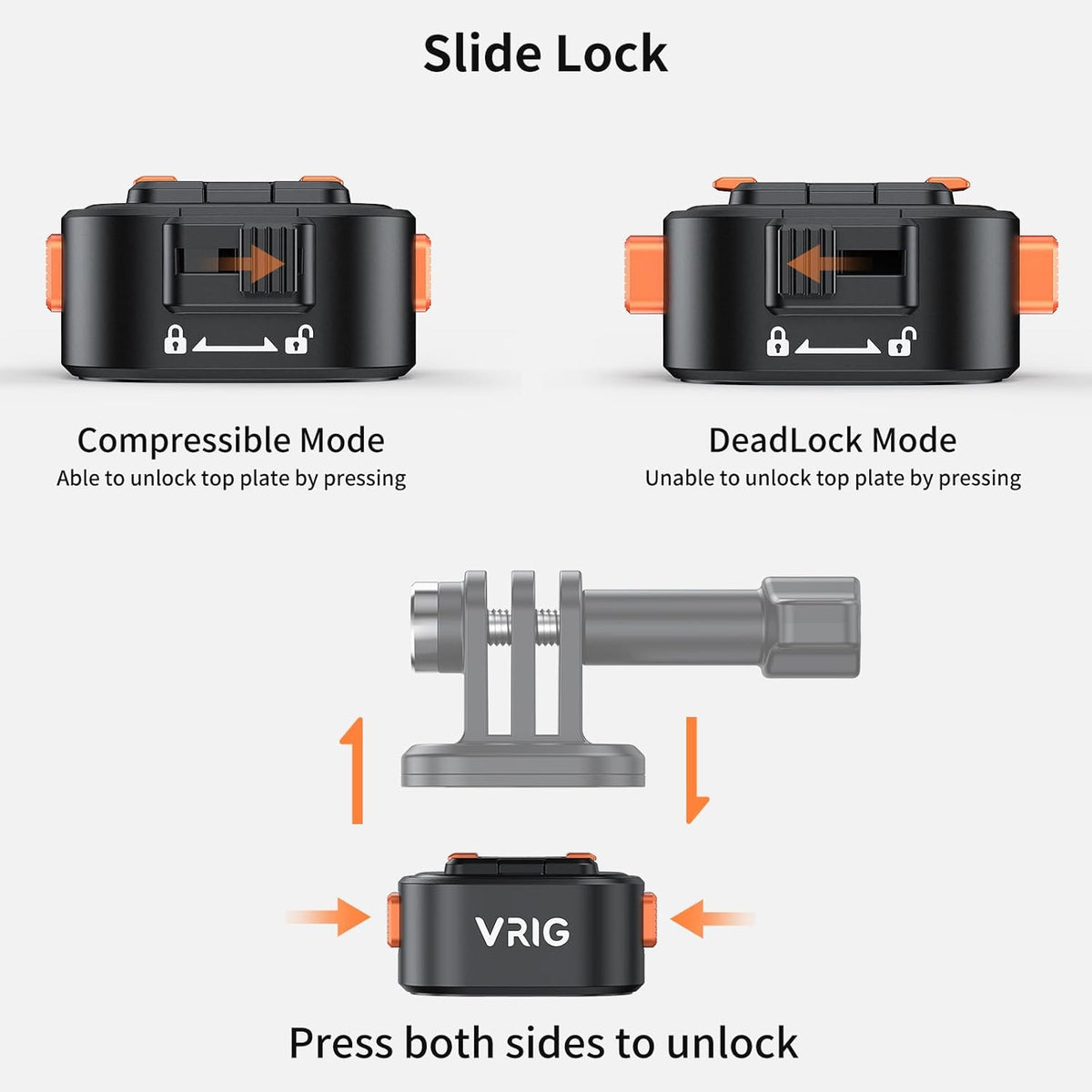 VRIG 1/4 (1/4 Camera Tripod Quick Release Plate Universal Mount Magnetic Base Adapter with Screw Hole, Suitable