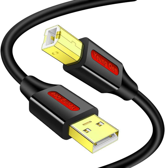Yeung Qee 3 2.0 (3FT/1M) USB Printer Cable ft, High Speed USB A Male to Type B Male Printer Scanner Cable Cord