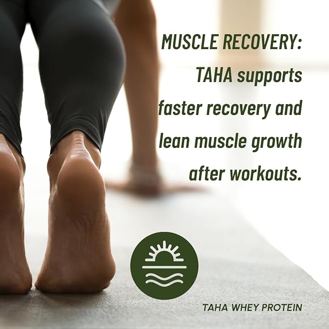 Taha Health & Nutrition Natural Unflavored Whey Protein Concentrate Powder, 25g Protein, 140 Calories, 2g Sugar | New Zealand Grass-Fed, Free-Range Dairy | Gluten and Soy Free, Keto, Kosher | 2LB
