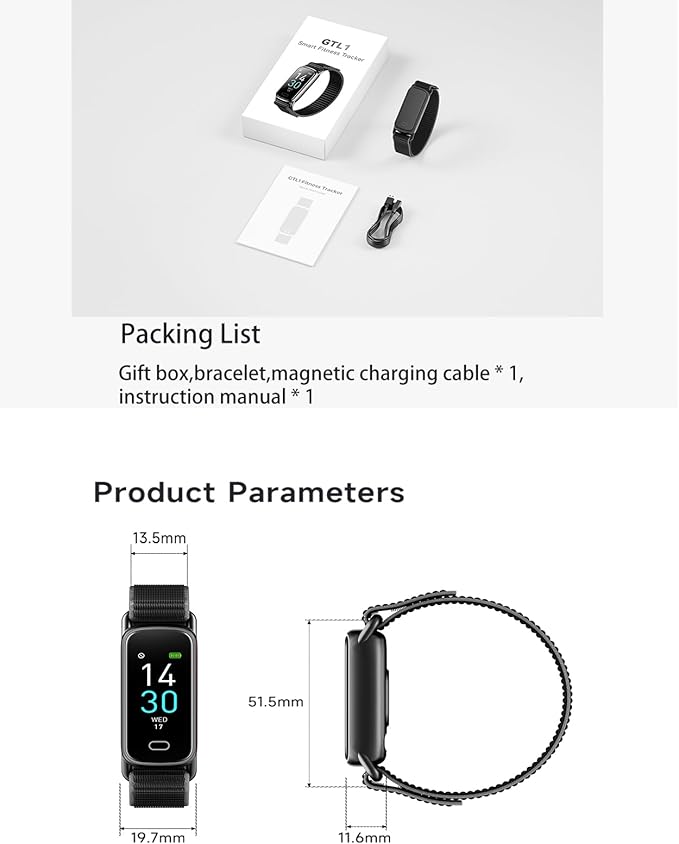 Fitness Tracker for Women Men, Fitness Watches with Heart Rate SpO2 Sleep Tracking,16 Sports Modes, SMS/SNS Notification Reminder IP68 Waterproof Activity Tracker for Android iOS Phone