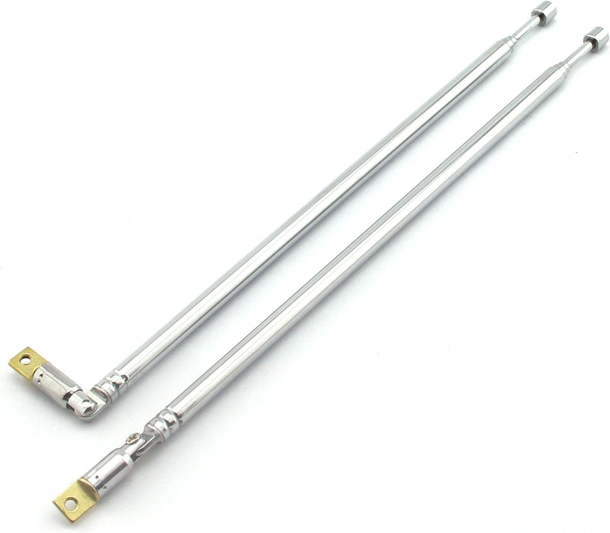 E-outstanding 1 62.5cm 24.6" 4 Pair AM FM Radio Universal Antenna, Length Section Telescopic Stainless Steel