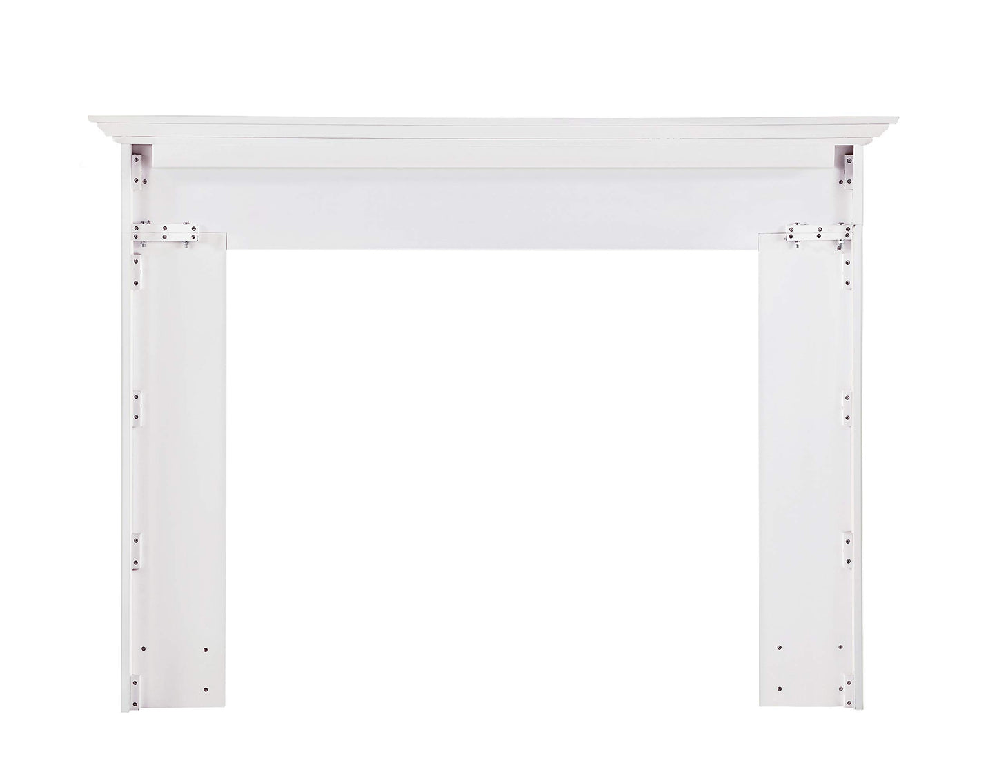 Pearl Mantels ARYB56540 Furniture for Your Fireplace, Premium Grade A MDF Mantel Surround, Crisp White Paint, Interior Opening 56" W x 42" H
