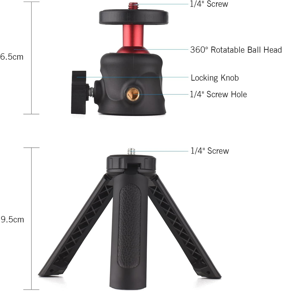 Andoer 4 Multifunctional Smartphone Video Kit Including Universal Phone Tripod Mount with Dual Phone Holders Cold Shoe