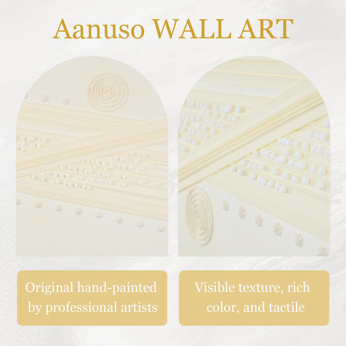 Abstract Wall Art for Living Room Canvas Painting Framed Boho Decor, Cuadros para Sala Elegantes y Modernos Dormitorios, Bedroom Office Handmade Large Size 29"x58" with Tools Kit (Light Yellow)