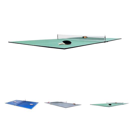 RACK Virgo Table Tennis Conversion Top for Billiard/Pool Table (Green) – Full-Size 4-Piece Folding Ping Pong Table, Pool Table Tennis Top, Foldable Table Tennis Table