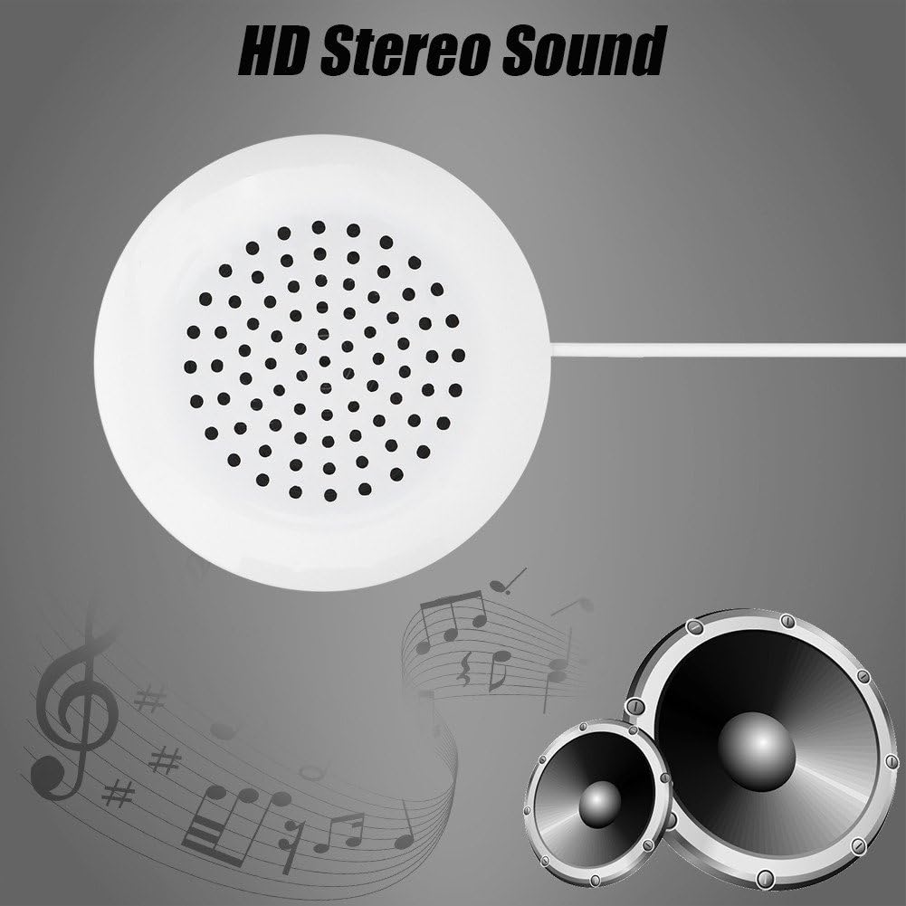 Yanmis 3.5mm MP3 MP4 Mini Speaker, Portable Plug Stereo Pillow Speaker Laptop Speakers Wired for Player Mobile Phone