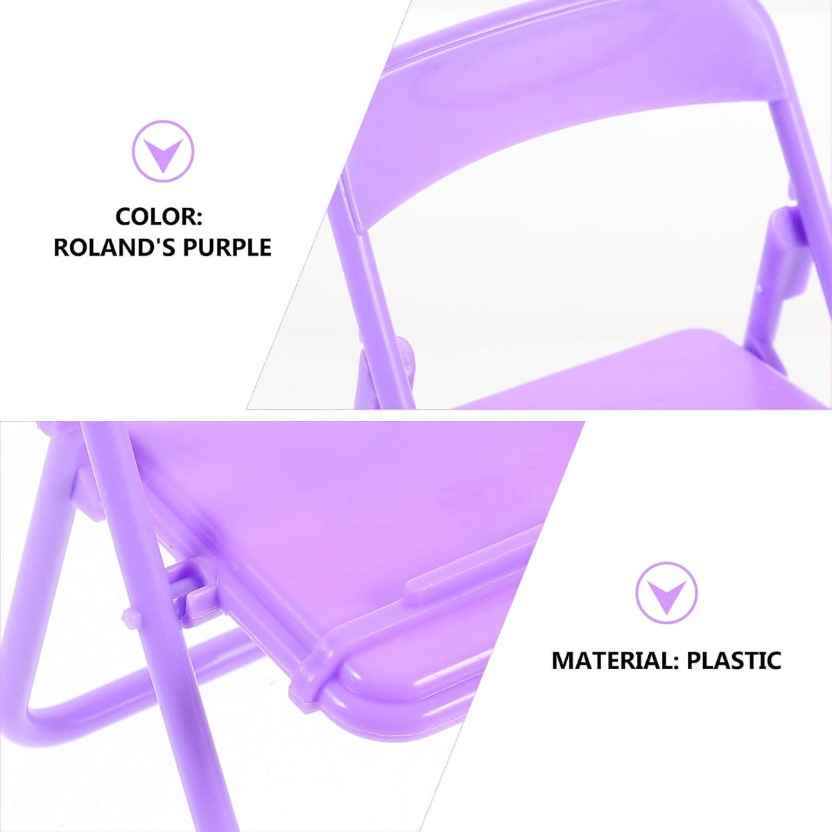 Beaupretty 10pcs Folding Chair Shape Phone Stands Portable Plastic Smartphone Holders Multi-Functional Desk Brackets