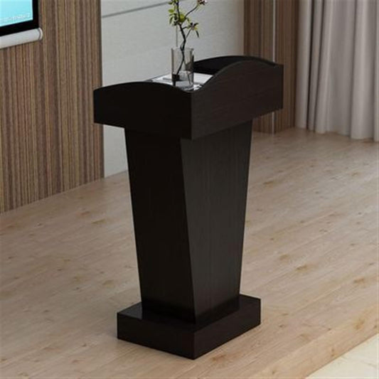 43 Inch Tall Podium Lectern, Floor Standing Teaching Desk for Office, Home & Stage, Reception Pulpit with Storage Shelf - Ideal for Presentations & Events (Color: B)
