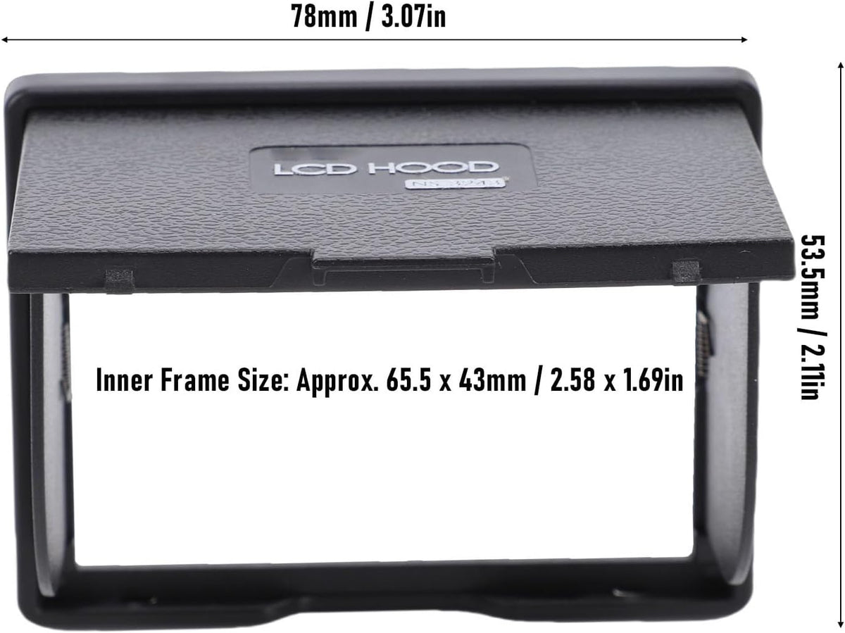 3.2in 5DIV 5DIII 1DX, T1, T2, 3D Zyyini Camera LCD Sun Shade, Wide Screen Magnet Hood Viewfinder for X X Light Blocking