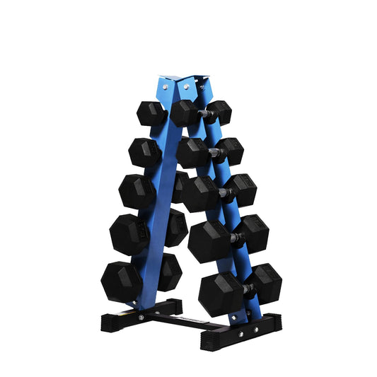RitFit 250LB/300LB/350LB/550LB/650LB Rubber Hex Dumbbell Sets with Weights Rack, Multiple Color Choices Available, Great Gym Equipment for Home, Strength Training, Workouts