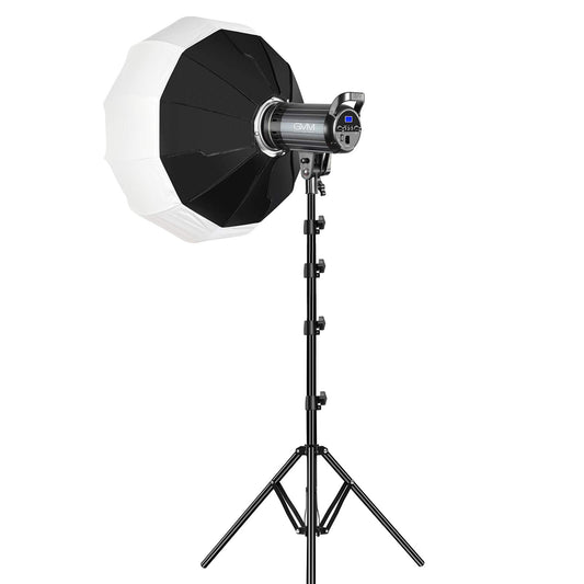 Bi-Color LED Video Light, GVM 100W Photography Lighting with Bowens Mount, APP Control System, Lantern Softbox Video Lighting Kit for YouTube Outdoor Studio, Dimmable 3200K-5600K, CRI 97+