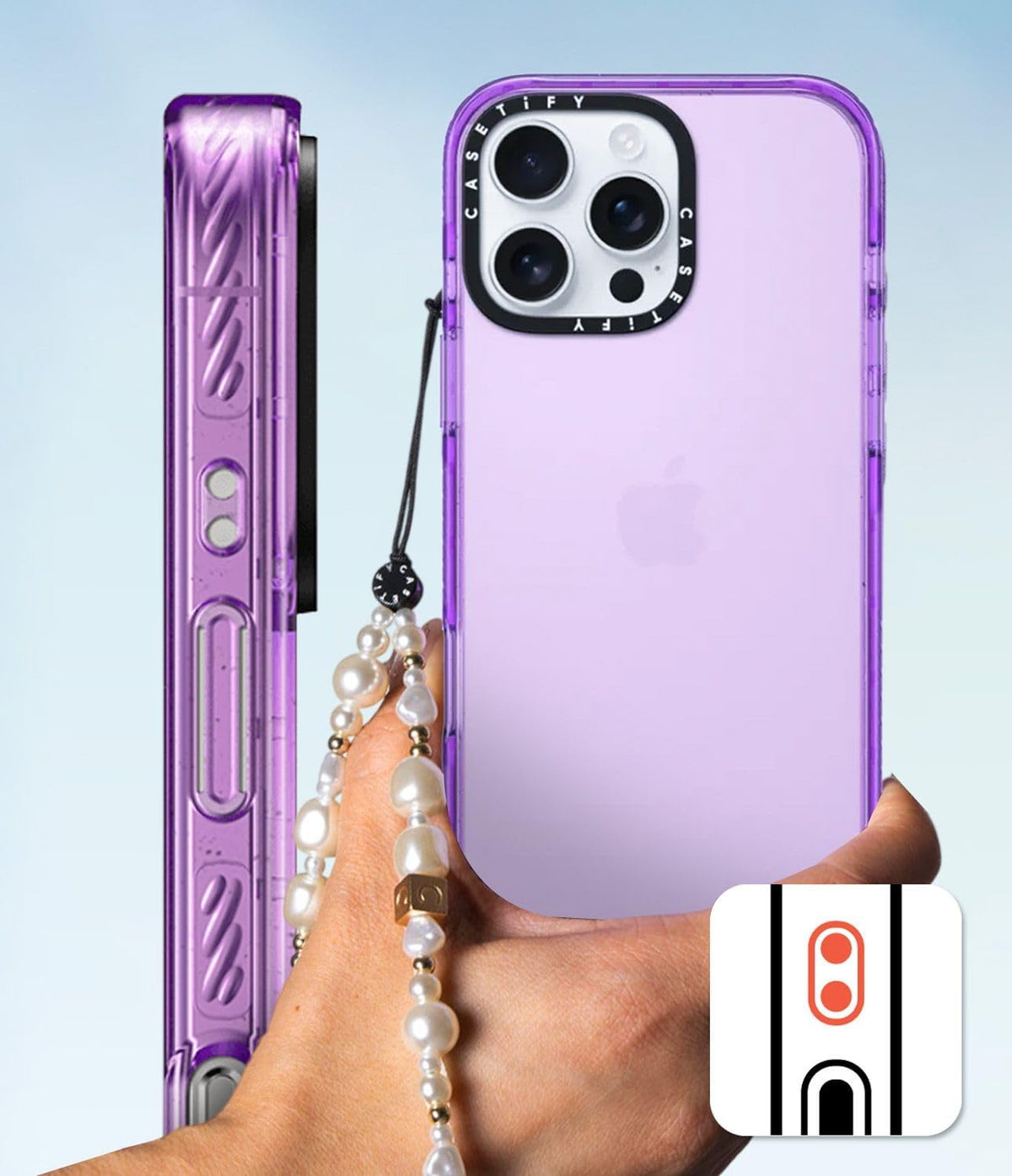 CASETiFY 12 12 1 Impact Case for iPhone / iPhone Pro - Shapes & Lines by aLILscribble - Clear Black