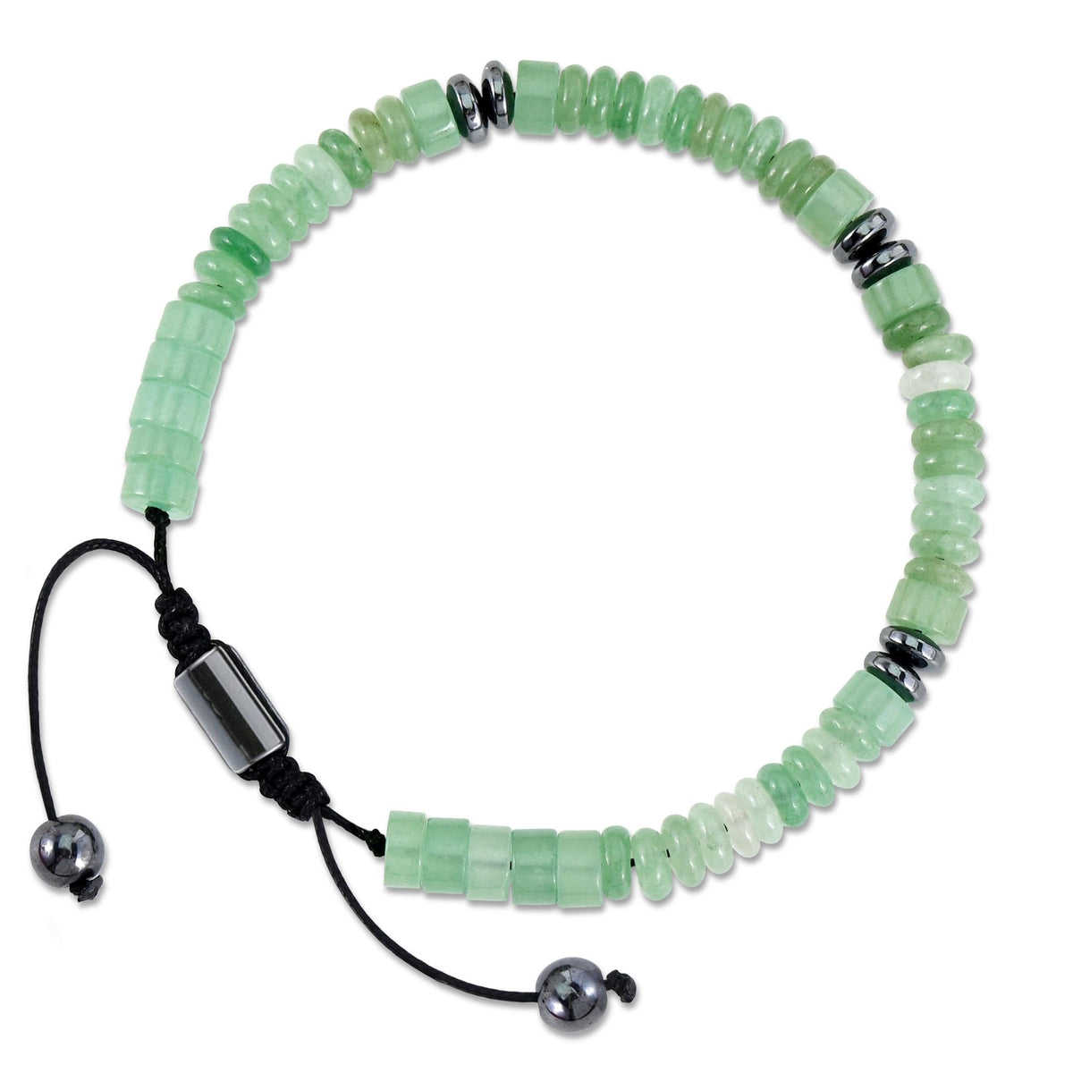 VIBILIA Healing Crystal Bracelets Beaded Bracelets for Men Women Green Aventurine Natural Stone Adjustable Bracelets Unique Gifts for Father Son Grandfather Brother Friend