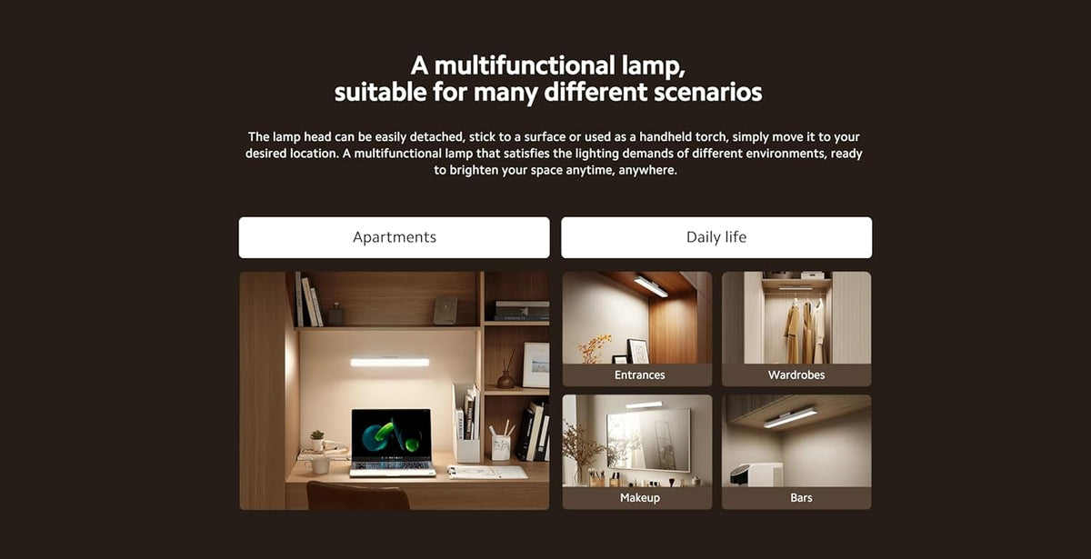 XIAOMI Wide-Angle Magnetic Reading Light Bar - Perfect for Desks and Workspaces