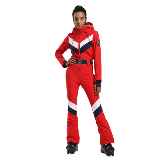 GSOU SNOW Ski Suit Women Snowsuit Slim One Piece Jumpsuit Snow Jackets Waterproof Winter Windproof Outdoor Sports Warm
