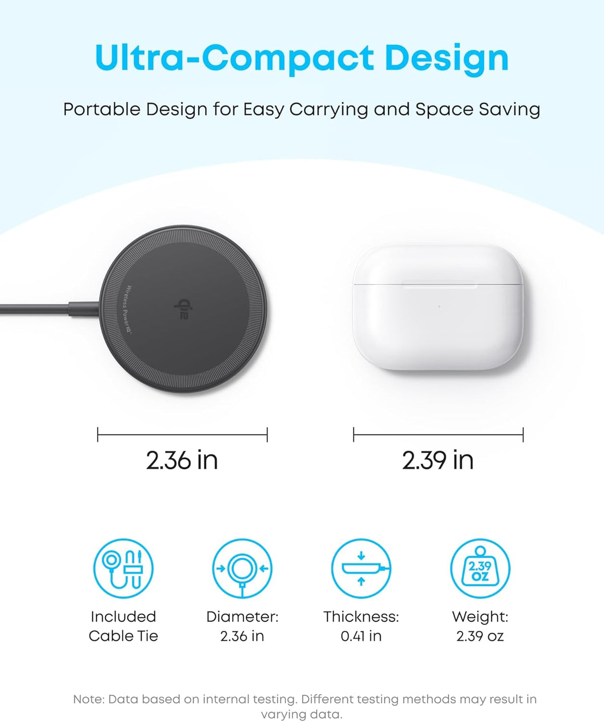 Anker Qi2 15W 17/16/15/14/13/12 Zolo Magnetic Wireless Charger, Certified MagSafe-Compatible Wireless Charging Pad