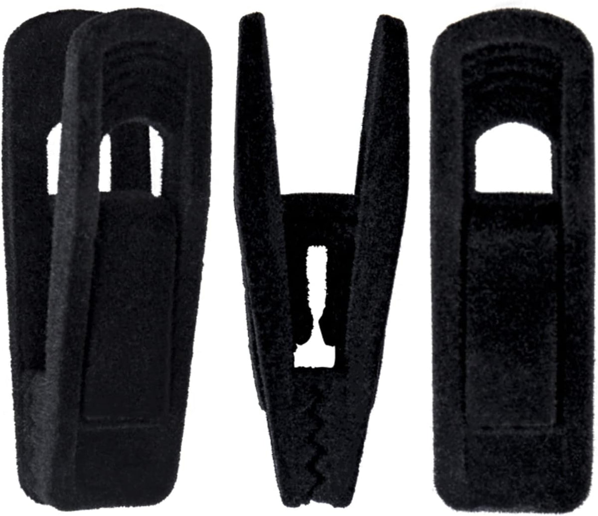 Skiennix Velvet Hanger Clips - 20 Pack Strong Clips for Skirts & Pants - Black Color