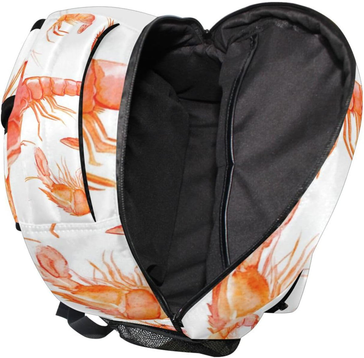 Krafig Backpacks Backpack Daypack Watercolor Shrimps Pattern Boys Girls Kids School Bookbag, School Bag Travel