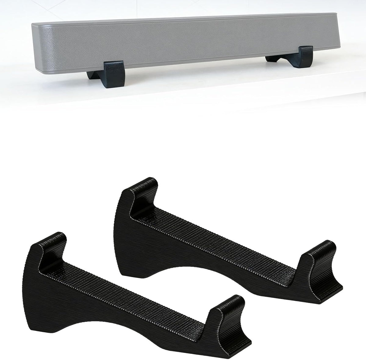 lmrwTO 5, 3D Soundbar Stand Compatible with Solo Soundbar Tilt Stand for TV Cabinet, Printed Elevation Wedge