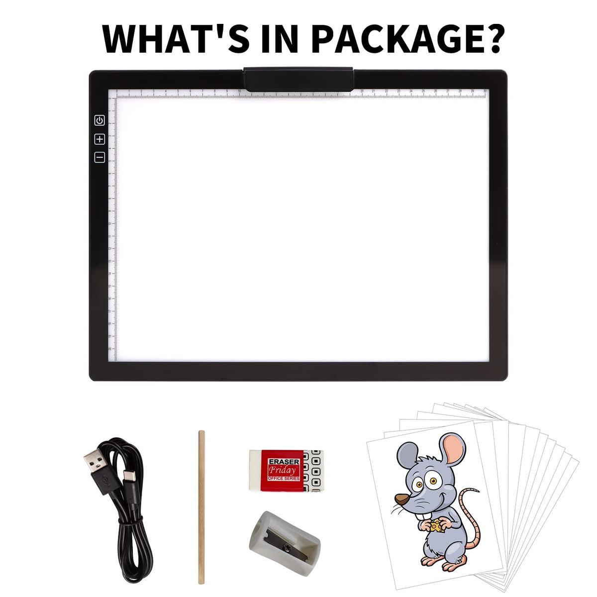 Rechargeable A4 Light Pad with Innovative Stand and Top Clip, Elice Wireless Bright Light Tracing Board Portable LED Artcraft Tracer Box for Artists, Drawing, Cricut Weeding Vinyl, Diamond Painting