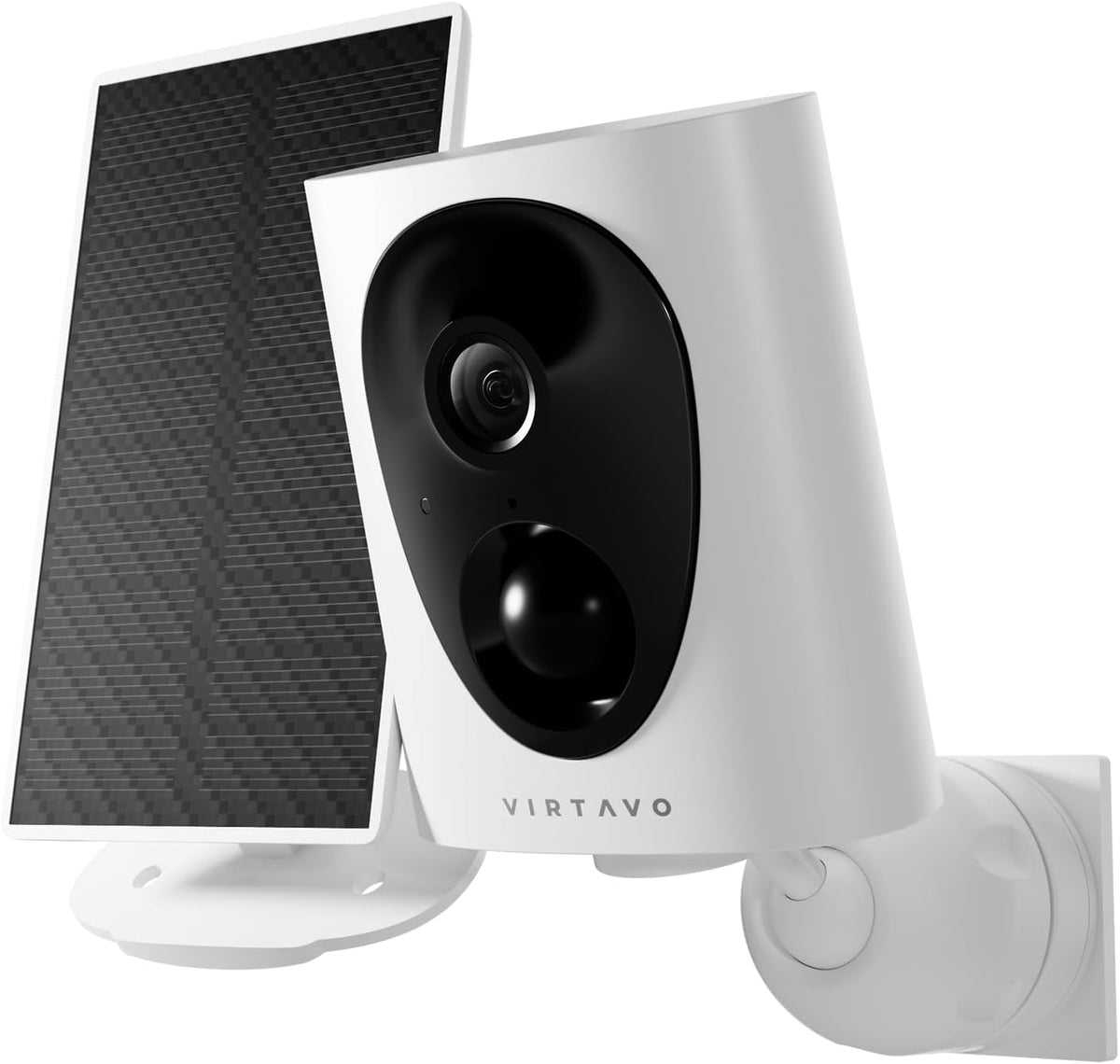 VIRTAVO 2K 2-Way 2.4GHz Wireless Solar Security Camera Outdoor, Starlight Color Night Vision, PIR Motion Detection
