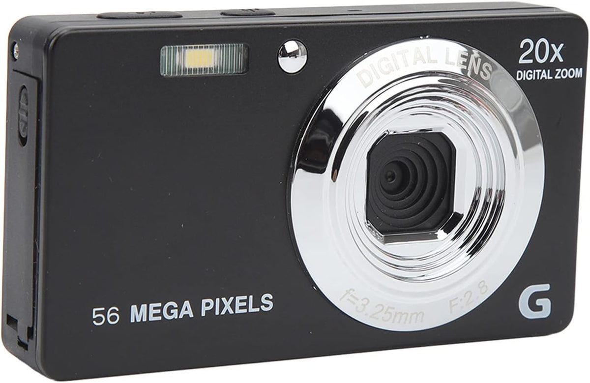 ciciglow 4K 56MP 20x 2.7 128GB Digital Camera, Digital Zoom Camera, in Travel Camera, Built in Flash, Support Up