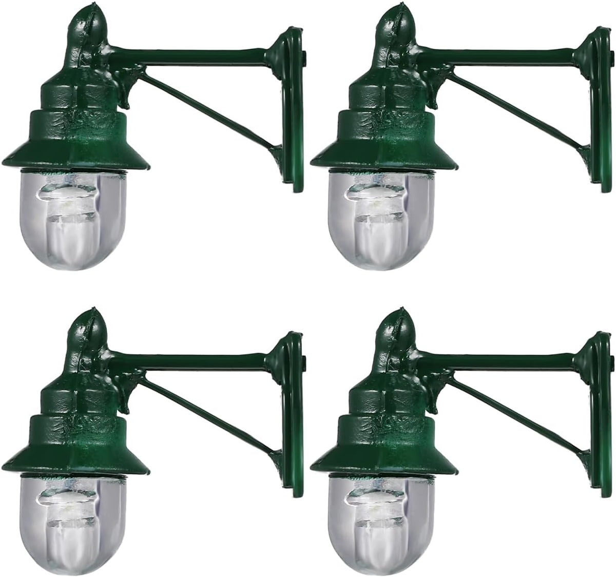 Uonlytech Miniature Wall Lamp - Realistic Table Lamp Decoration for Dollhouse & Garden | Set of 4
