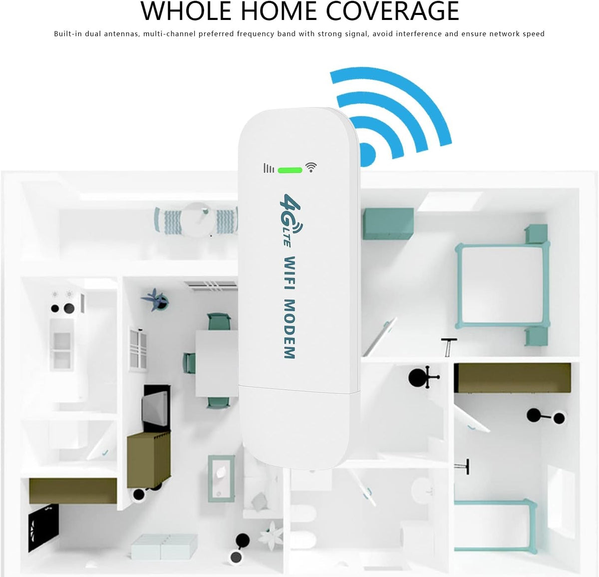 VSVABEFV 150Mbps 4G Portable Sim Hotspot WiFi Dongle Unlocked Mobile Wireless Network Hotspot Device LTE Modem Router