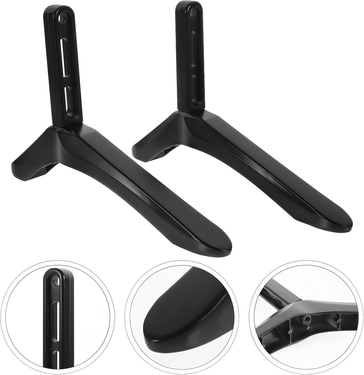 SUPVOX Tv Stand Base Bracket with Screws, Black Tabletop Tv Support Stand for LCD LED Flat Screen Replacement, Stable