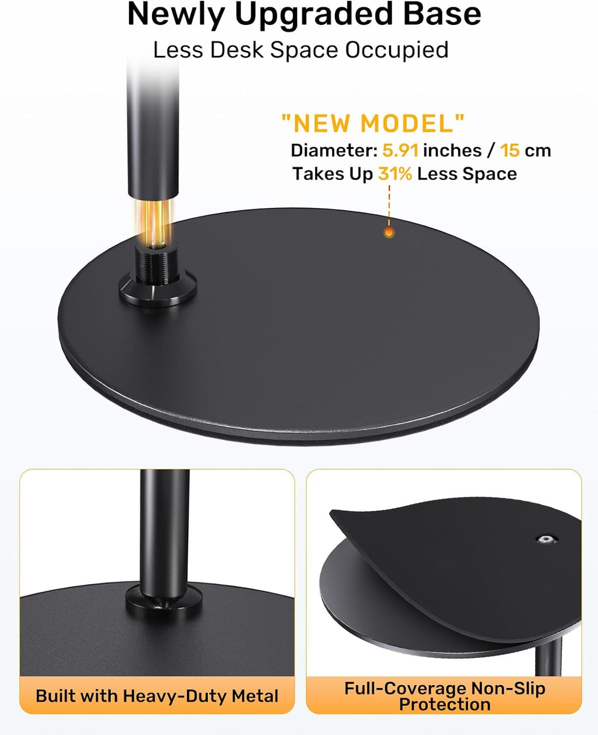 jidinung C922 C930e C920S C920 C615 C960 C920x 4K N60, 1/4" Upgraded Webcam Stand for Desk, Telescopic Webcam Tripod