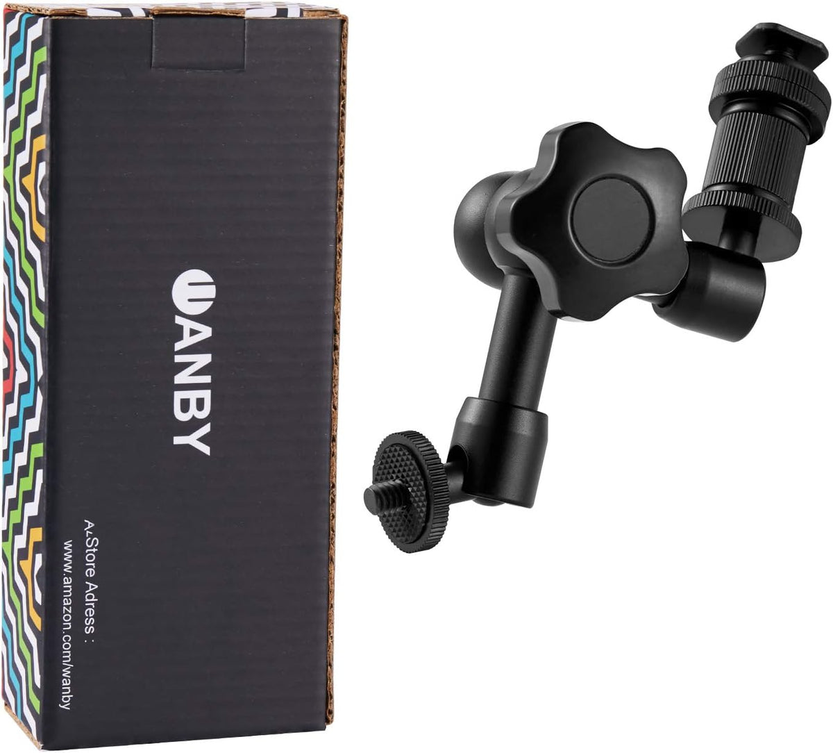 WANBY 7' 1/4" 3/8" (7'Arm) Articulating Magic Friction Arm & Large Adjustable Super Clamp Pliers Clip with and Thread