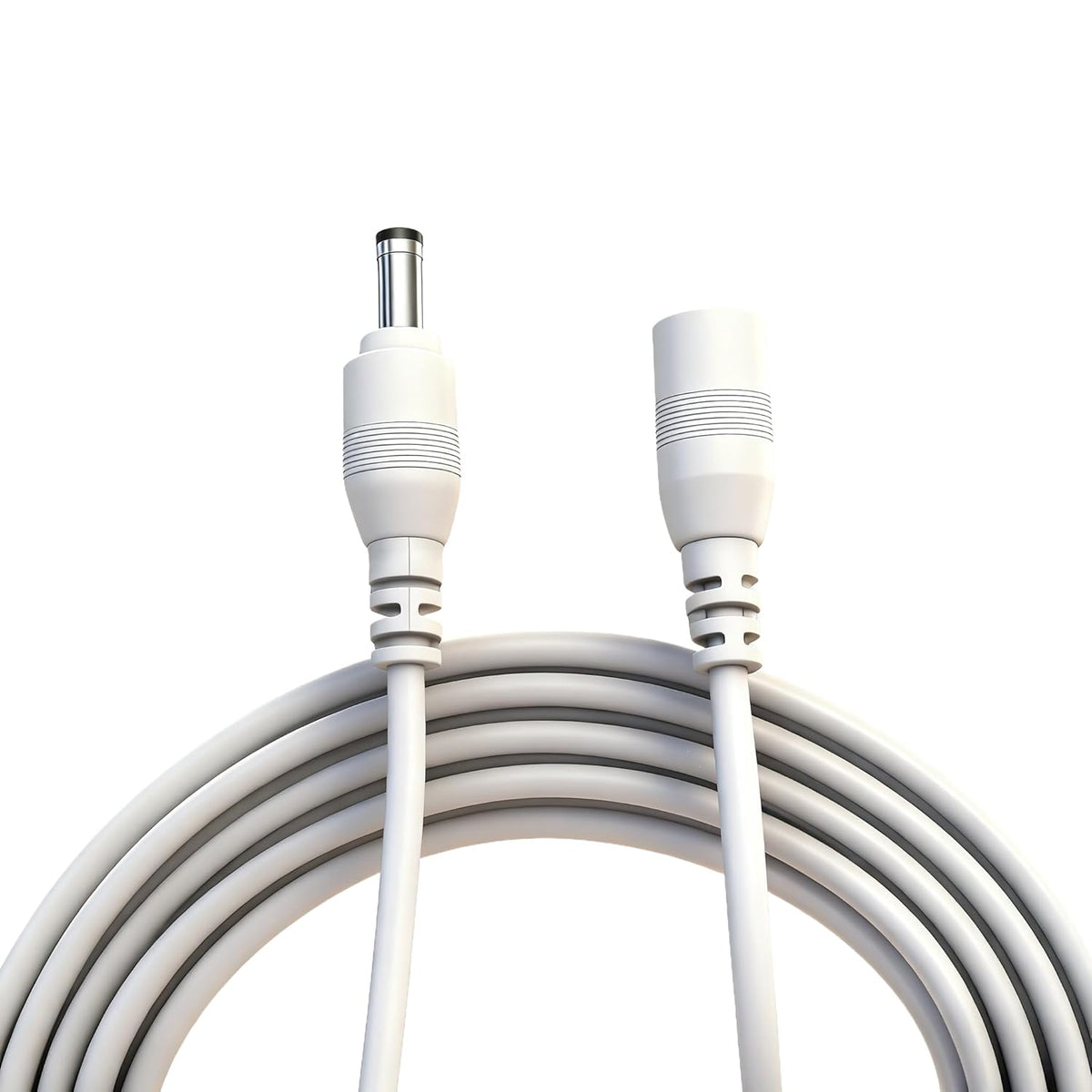 LETONDA 5.5mm 2.1mm, (1, 3.3 DC Power Extension Cable, x Security Camera Power Cord, White ft)