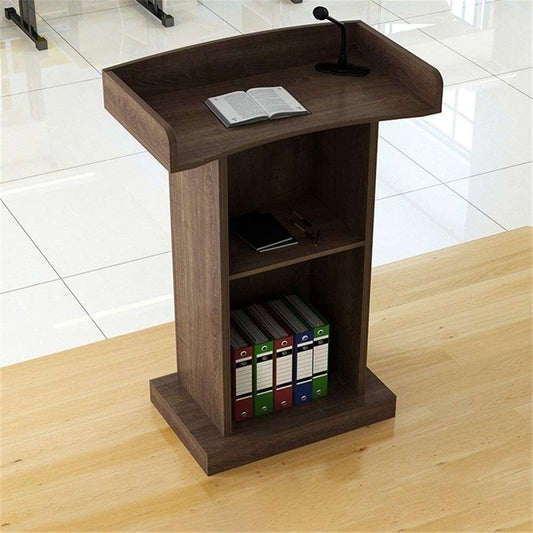 Lectern Podium Stand, Floor Lectern Podium Speaking Taiwan Ceremonial Lectern Desk Simple Modern Welcome Shopping Guide Reception Customer Desk Host Stage Office Supplies (Natural Without drawer) (Nat