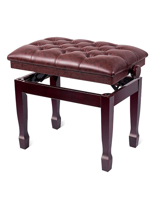 ZHOUYANB Leather Piano Bench Genuine Keyboard Stool Height Adjustable with Storage Compartment 58 X 41 48-58cm Mahogany (Mahogany One Size)