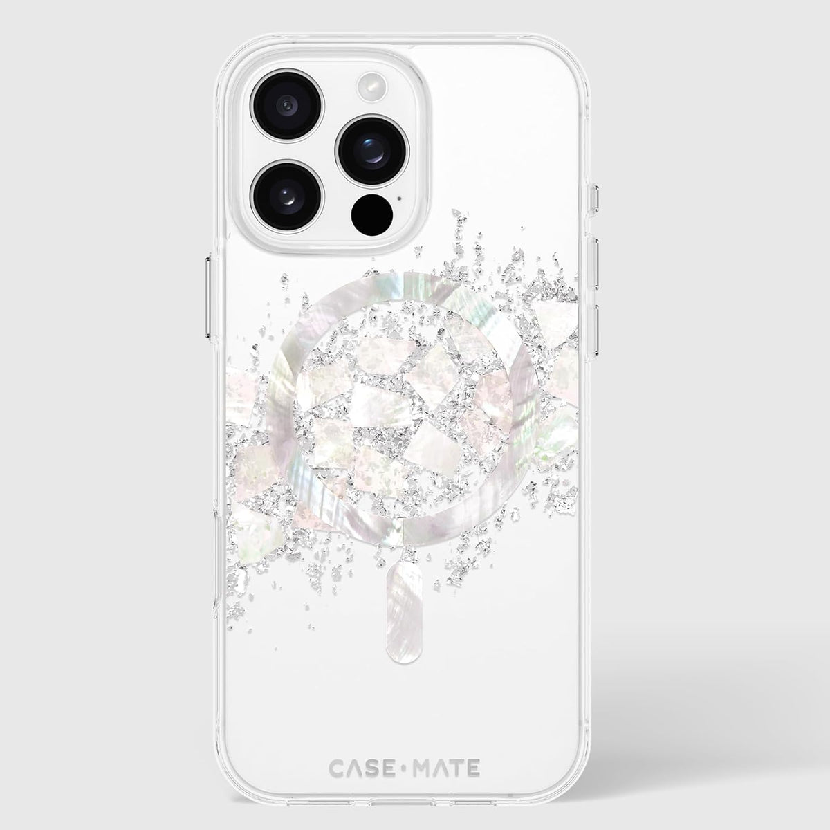 Case-Mate 16 12ft 16 iPhone Pro Max Case [Compatible with MagSafe] - Stylish Mother of Pearl Phone Case with Drop