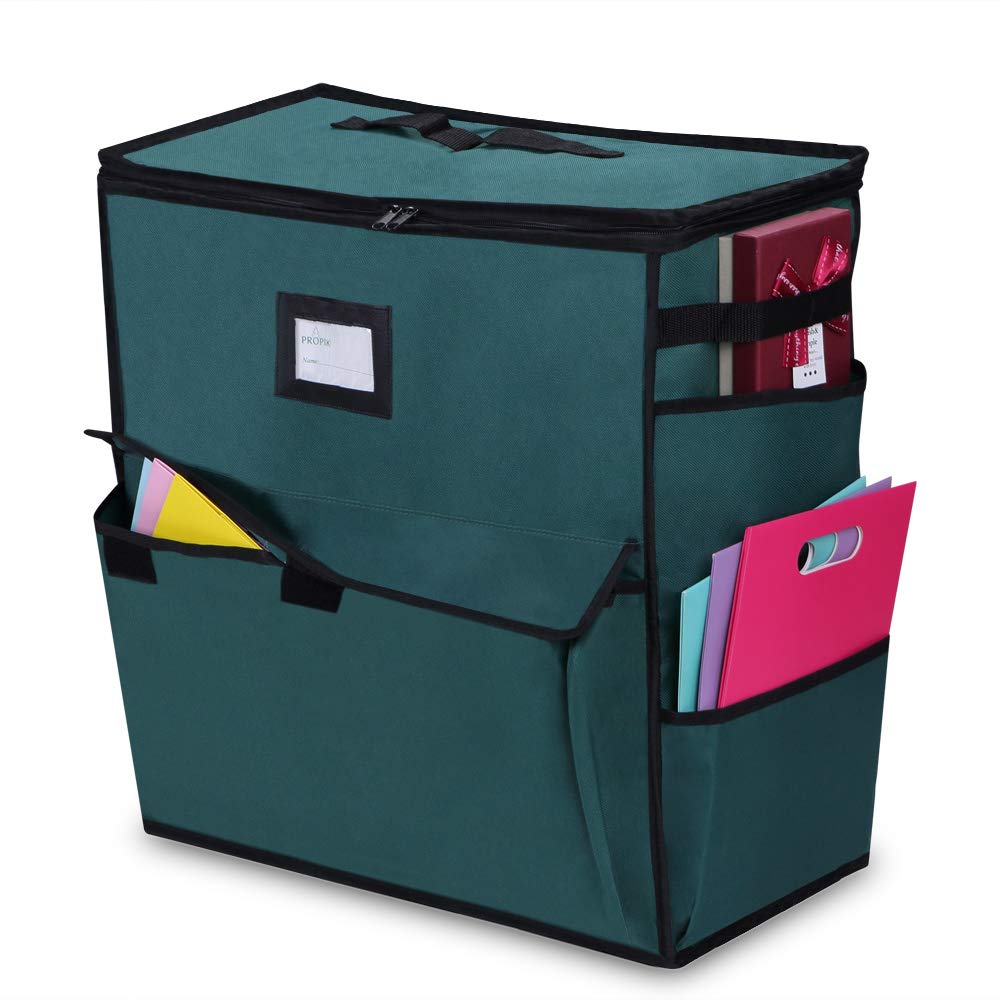 ProPik Unique Holiday Storage Organizer for Gift Bag and Wrapping Accessories (Green)