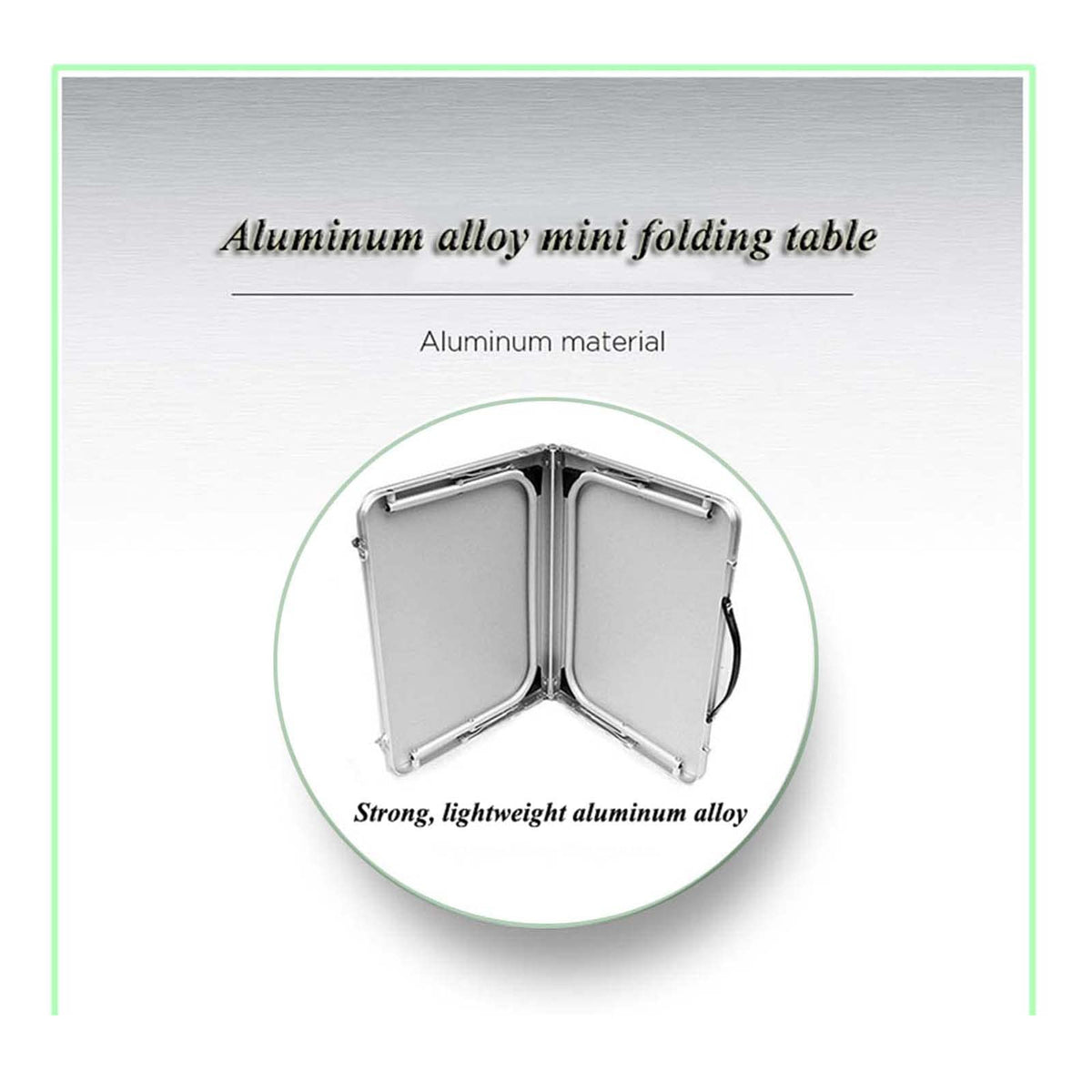 URBERY Aluminum Folding Table, Portable Camping Table Lightweight Foldable Table with Carry Handle, Portable Camping Table for Picnic Party Dining for Camping Travel Beach Picnic (60x40x25cm)