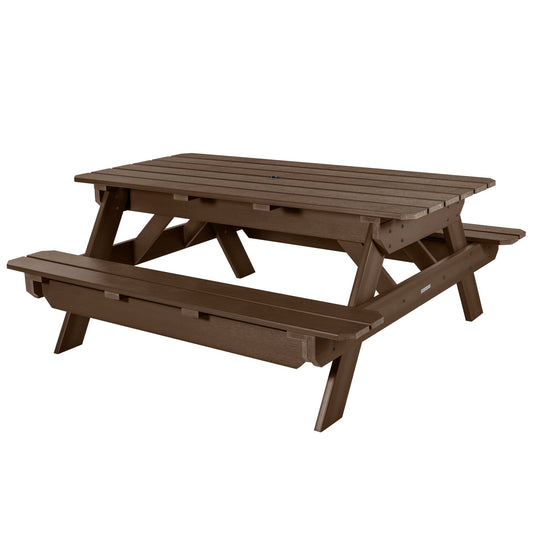 Highwood Hometown Picnic Table, 6 Foot, Weathered Acorn
