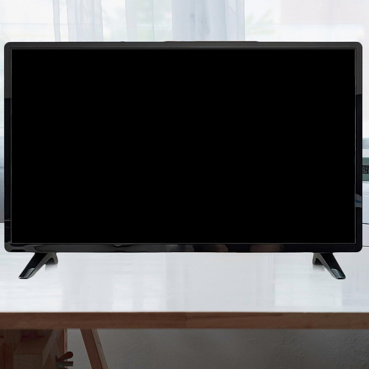 SUPVOX Tv Stand Base Bracket with Screws, Black Tabletop Tv Support Stand for LCD LED Flat Screen Replacement, Stable