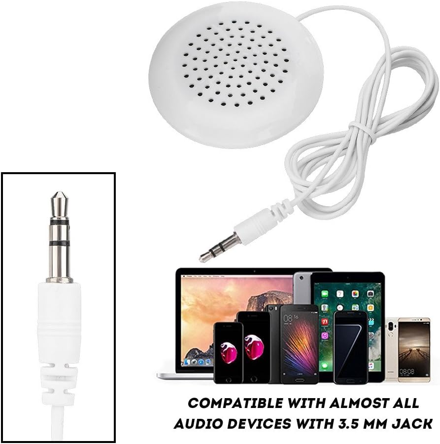 Yanmis 3.5mm MP3 MP4 Mini Speaker, Portable Plug Stereo Pillow Speaker Laptop Speakers Wired for Player Mobile Phone