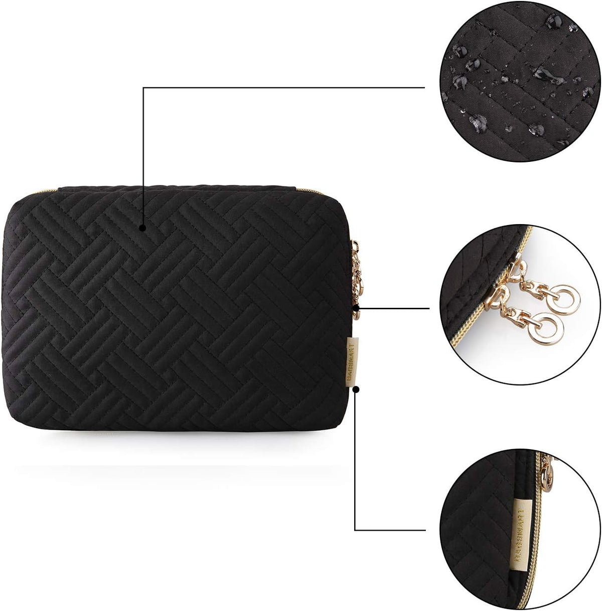 BAGSMART Tech Travel Organizer - Cord & Cable Case in Women's Black