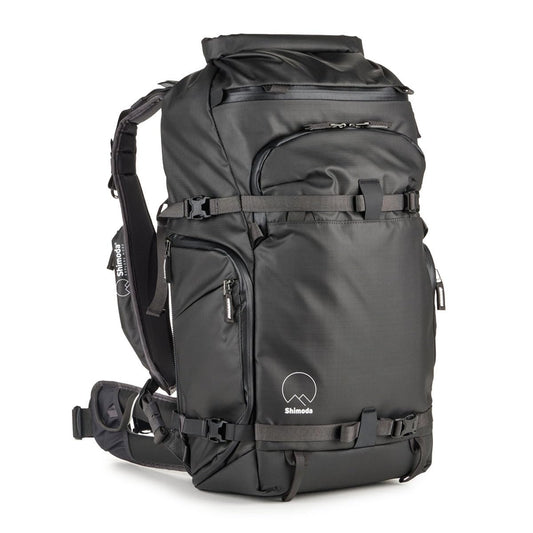Shimoda Action X30 v2 Starter Kit, Outdoor Photography Adventure Pack for mirrorless and DSLR cameras, includes Medium Mirrorless Core Unit, Expandable Rolltop, 16" Laptop Sleeve, Black