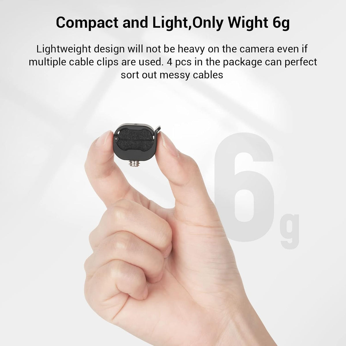 SMALLRIG (4 2-7mm Camera Clamp pcs) for HDMI/SDI/Microphone Cable, DSLR Camera Cable Lock Mount Support
