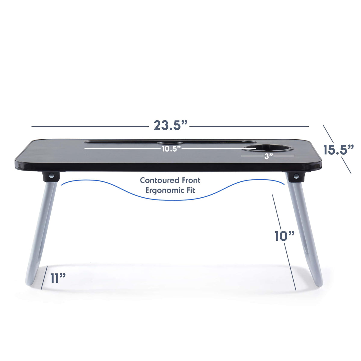 Laptop Bed Tray Table, Adjustable Laptop Stand, Portable Lap Desks with Foldable Legs, Reading Desk for Sofa Couch Floor - Large